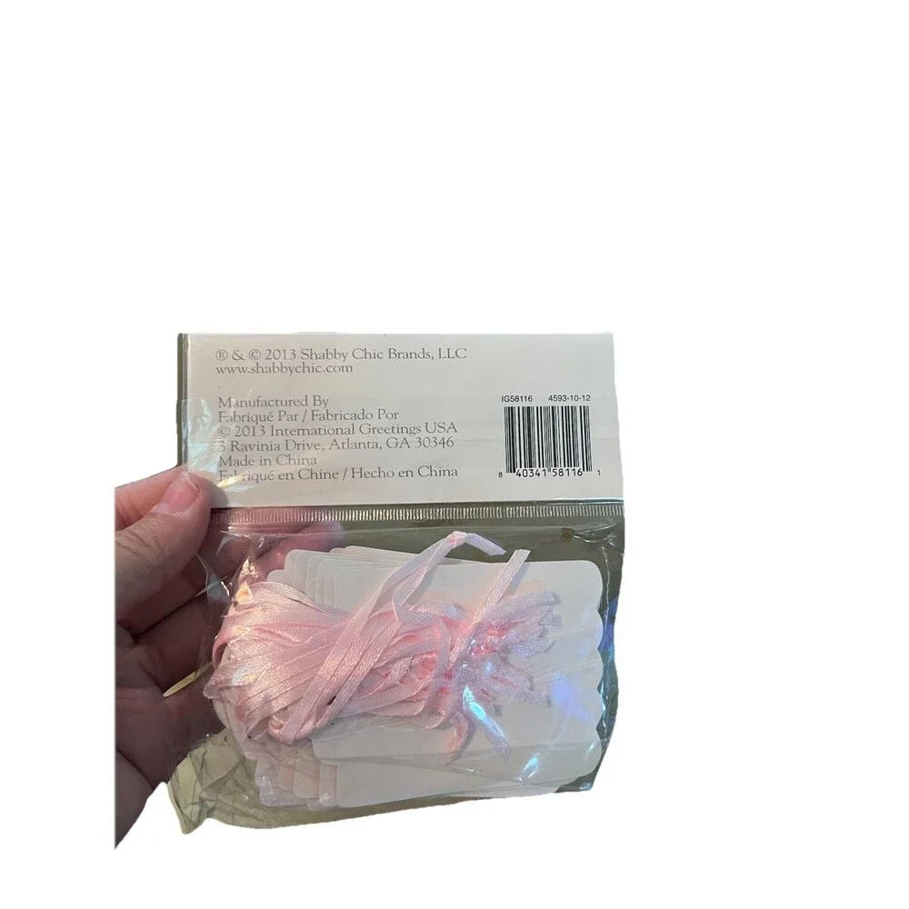 New Treasures by Shabby Chic Blue & Pink Floral Gift Tags Birthday Pack of 18